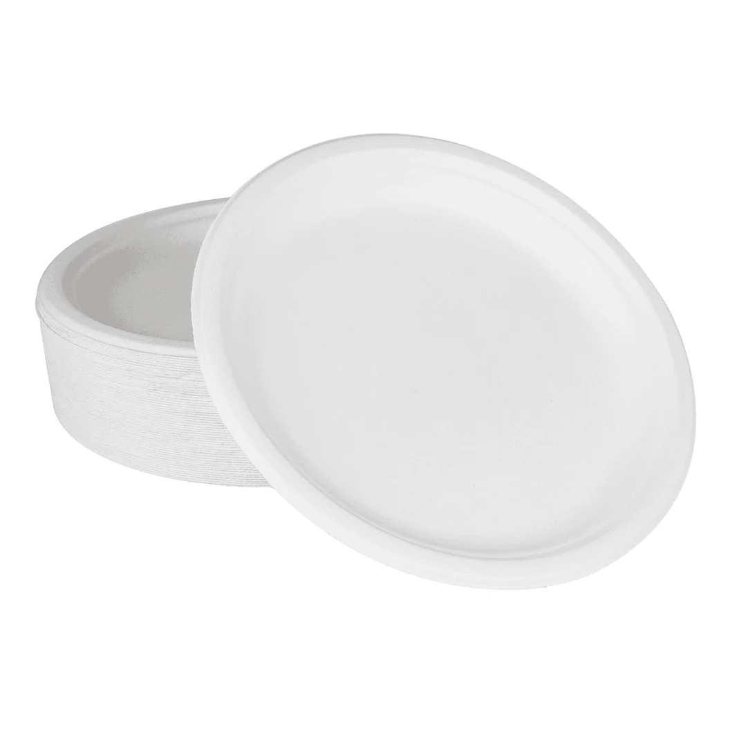 10 Inch PFAS-Free Bagasse Plates - Image 3