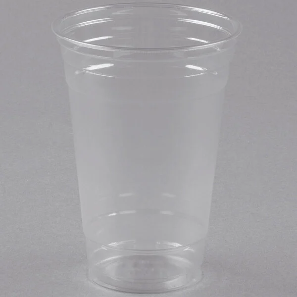20 oz. Clear PET Plastic Squat Cold Cup - 1,000/Case