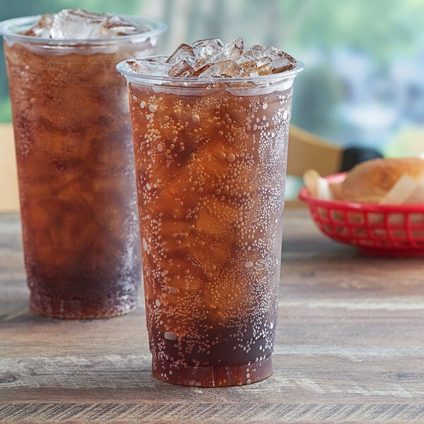 32 oz. Clear PET Plastic Squat Cold Cup - 500/Case