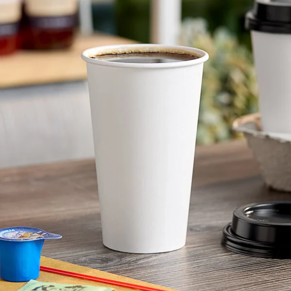 16 oz. White Paper Hot Cup - 1,000/Case