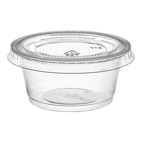 PET Plastic Lid for 1.5 to 2 oz. Souffle Cup / Portion Cup - 2,500/Case