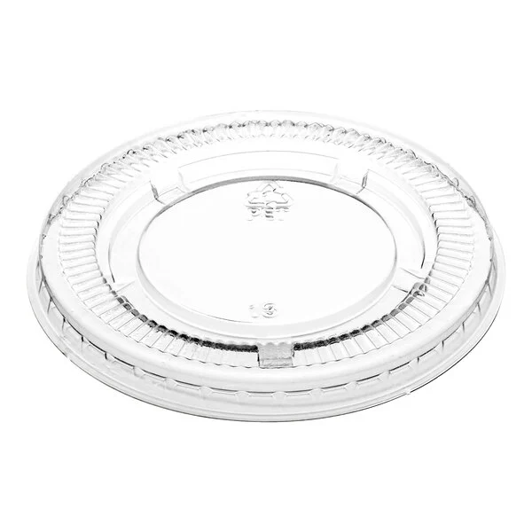 PET Plastic Lid for 3.25,4 & 5.5 oz. Souffle Cup / Portion Cup - 2,500/Case