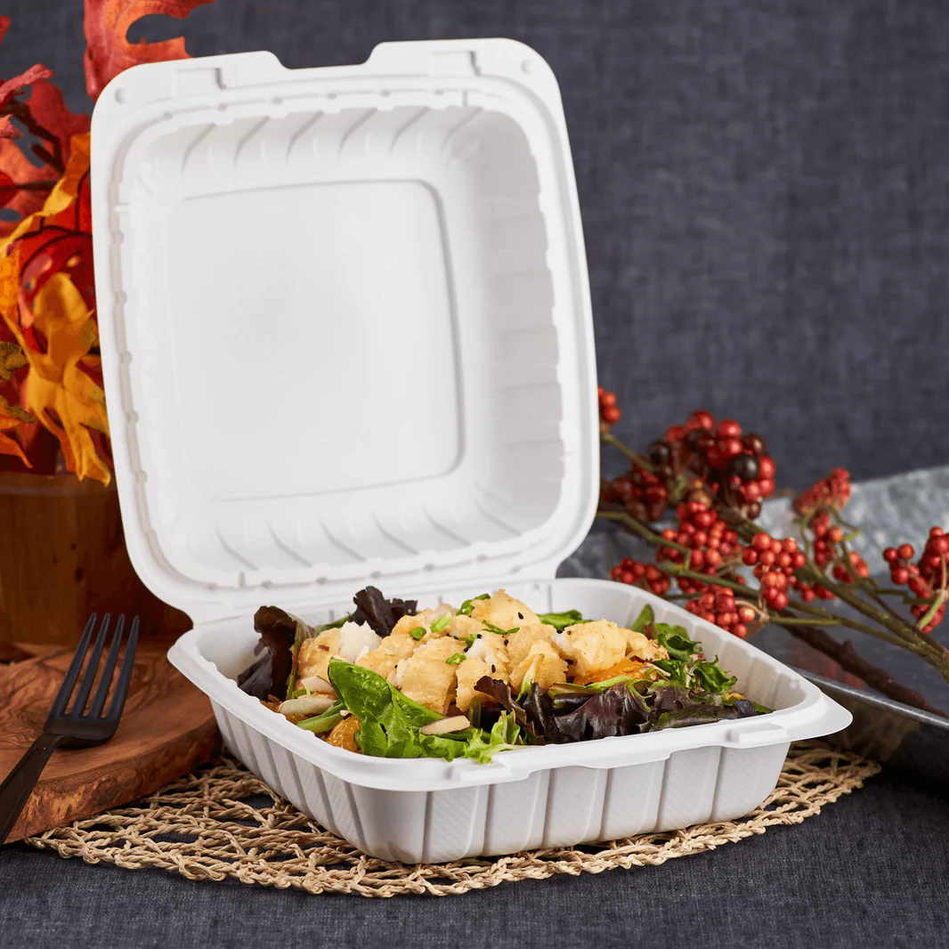 8 Inch Mineral-Filled Hinged Container 150pcs/case