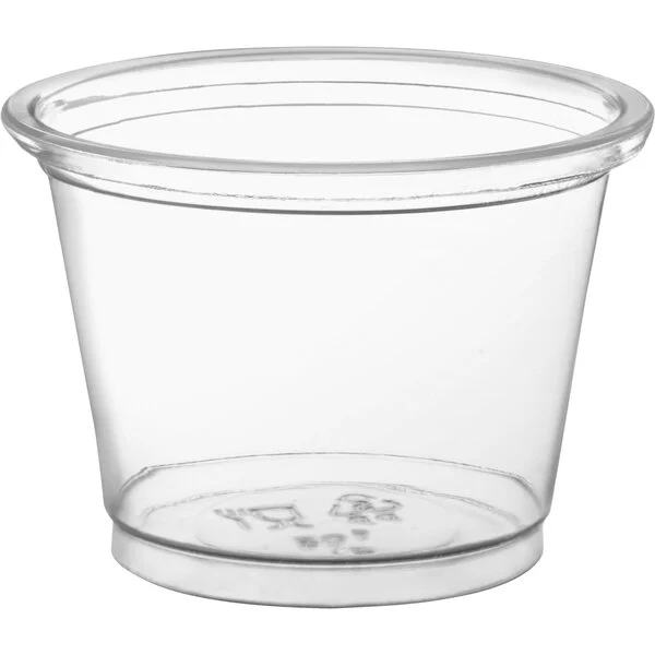 Portion Cups 1oz Clear Plastic Cup / Portion Cup - 2,500/Case