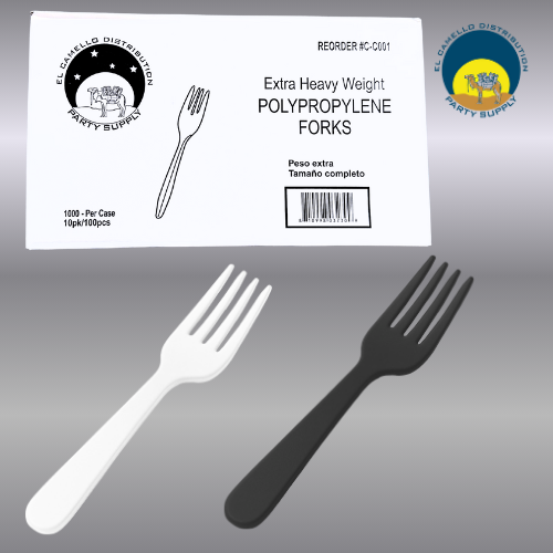El Camello Plastic Heavy Duty Forks – 1000/Case